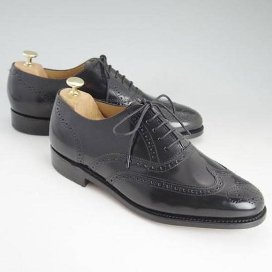 新品★(英)BARKER/バーカー 8G【★グッドイヤーウェルテッド製法】フルブローグ/ポリッシュレザー/黒/メンズ★d456