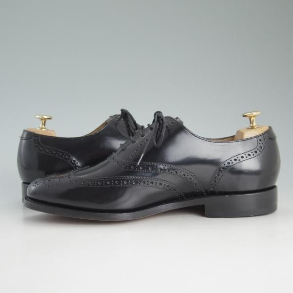 新品★(英)BARKER/バーカー 8G【★グッドイヤーウェルテッド製法】フルブローグ/ポリッシュレザー/黒/メンズ★d456