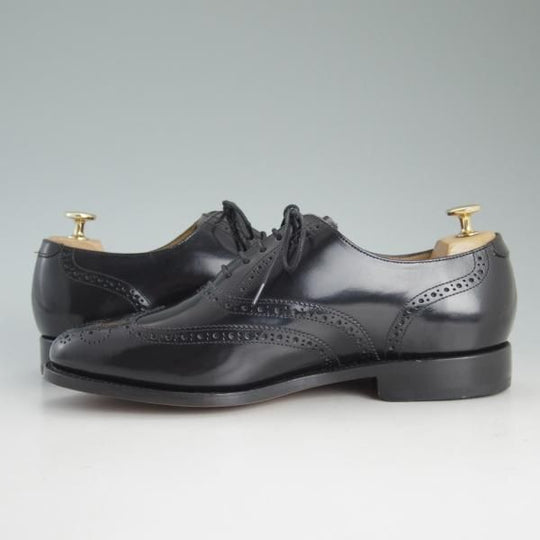 新品★(英)BARKER/バーカー 8G【★グッドイヤーウェルテッド製法】フルブローグ/ポリッシュレザー/黒/メンズ★d456