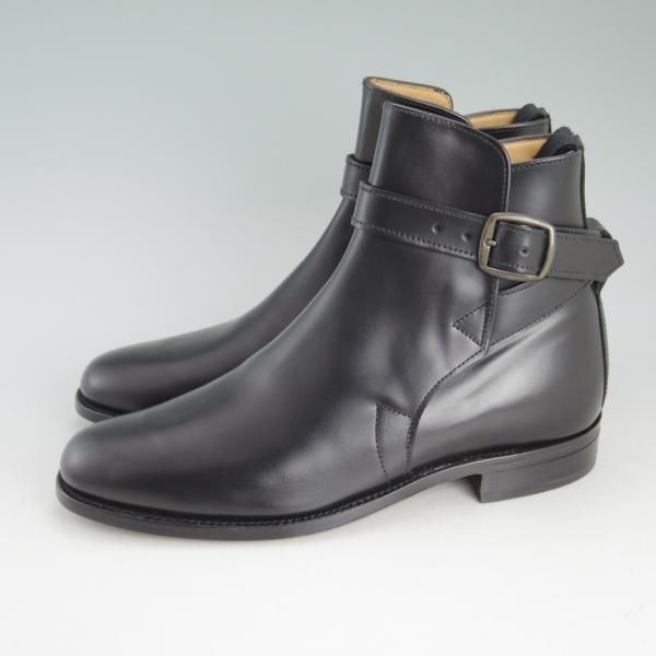 新品★(英)SANDERS/サンダース 7G【貴重★Newmarket/ジョッパーブーツ】2943B/ポリッシュレザー/黒/メンズ★d457