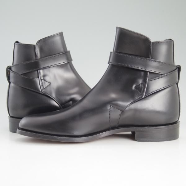 新品★(英)SANDERS/サンダース 7G【貴重★Newmarket/ジョッパーブーツ】2943B/ポリッシュレザー/黒/メンズ★d457