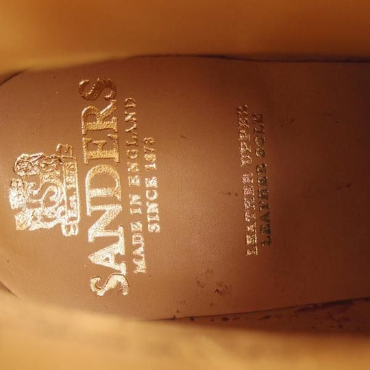 新品★(英)SANDERS/サンダース 7G【貴重★Newmarket/ジョッパーブーツ】2943B/ポリッシュレザー/黒/メンズ★d457