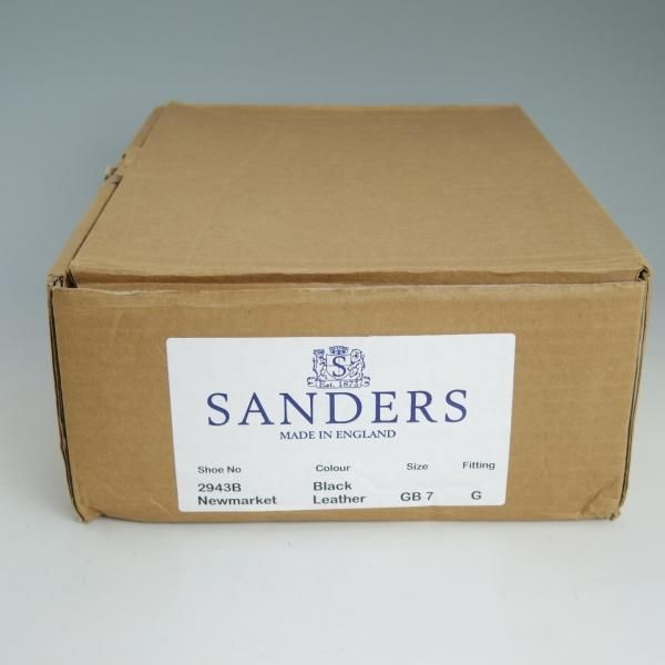 新品★(英)SANDERS/サンダース 7G【貴重★Newmarket/ジョッパーブーツ】2943B/ポリッシュレザー/黒/メンズ★d457
