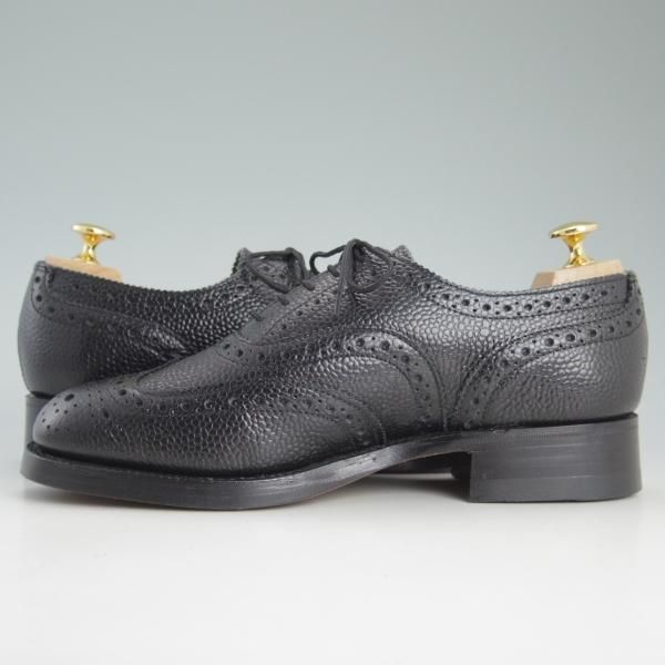 新品★(英)SANDERS/サンダース 7F【貴重★Braemar/フルブローグ】5597B/グレインレザー/黒/メンズ★d458