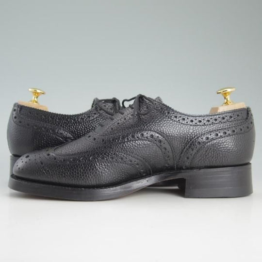 新品★(英)SANDERS/サンダース 7F【貴重★Braemar/フルブローグ】5597B/グレインレザー/黒/メンズ★d458