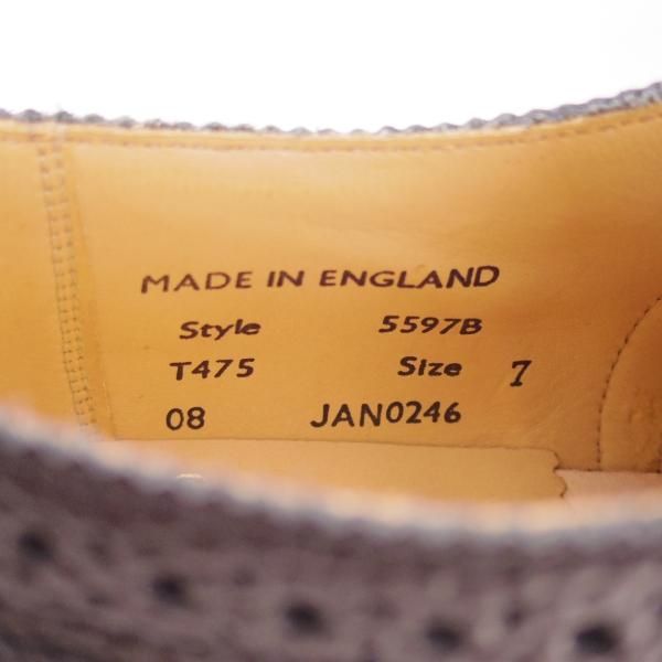 新品★(英)SANDERS/サンダース 7F【貴重★Braemar/フルブローグ】5597B/グレインレザー/黒/メンズ★d458