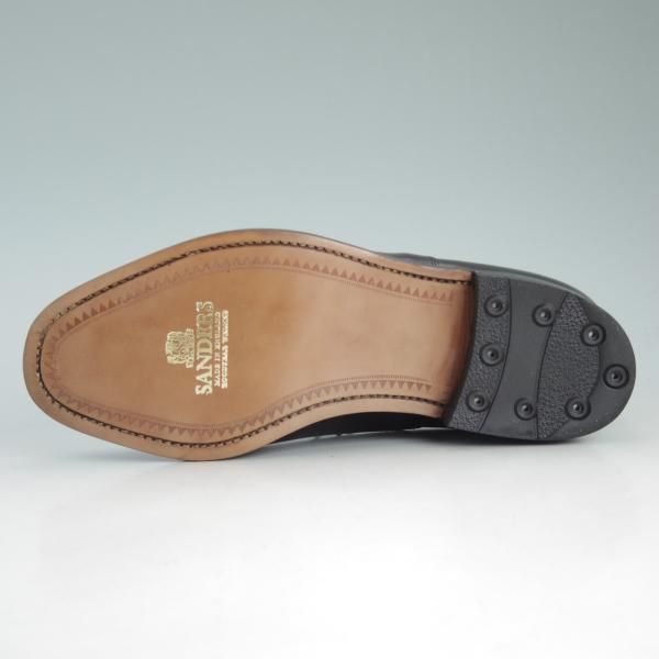 新品★(英)SANDERS/サンダース 6.5H【貴重★Oxford/ストレートチップ】5589B/ポリッシュレザー/黒/メンズ/SANDERS★d459