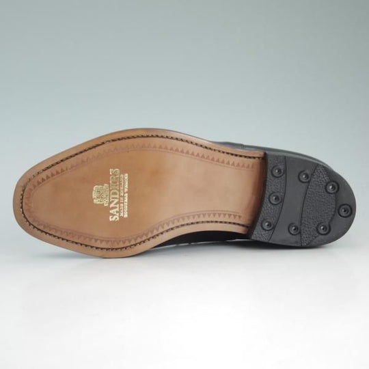 新品★(英)SANDERS/サンダース 6.5H【貴重★Oxford/ストレートチップ】5589B/ポリッシュレザー/黒/メンズ/SANDERS★d459