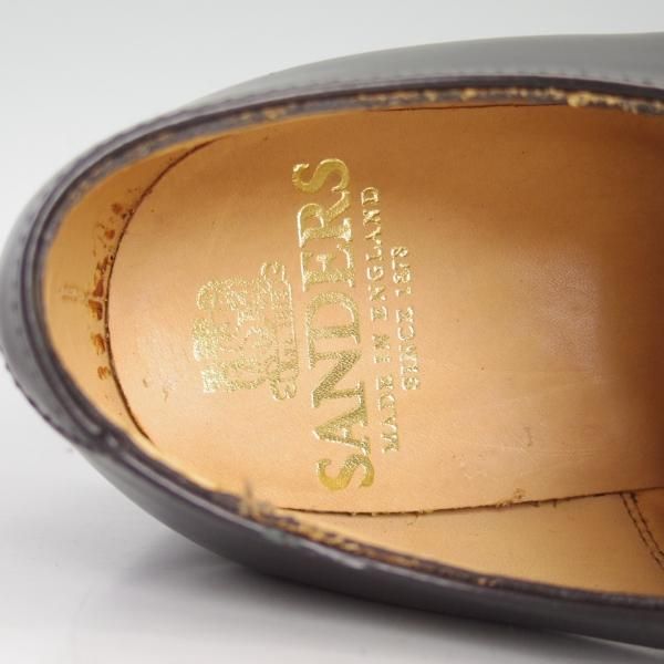 新品★(英)SANDERS/サンダース 6.5H【貴重★Oxford/ストレートチップ】5589B/ポリッシュレザー/黒/メンズ/SANDERS★d459