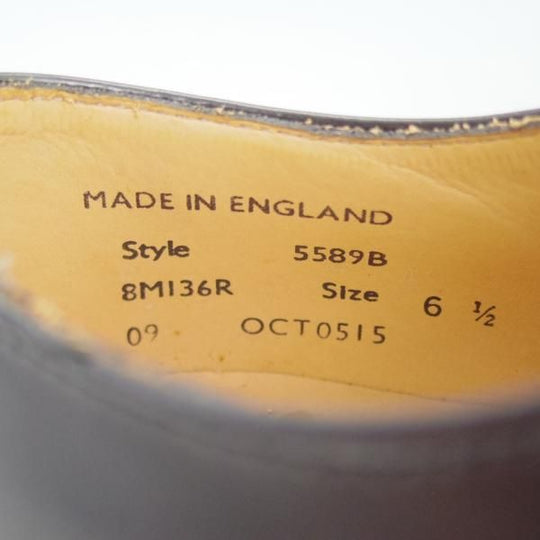 新品★(英)SANDERS/サンダース 6.5H【貴重★Oxford/ストレートチップ】5589B/ポリッシュレザー/黒/メンズ/SANDERS★d459