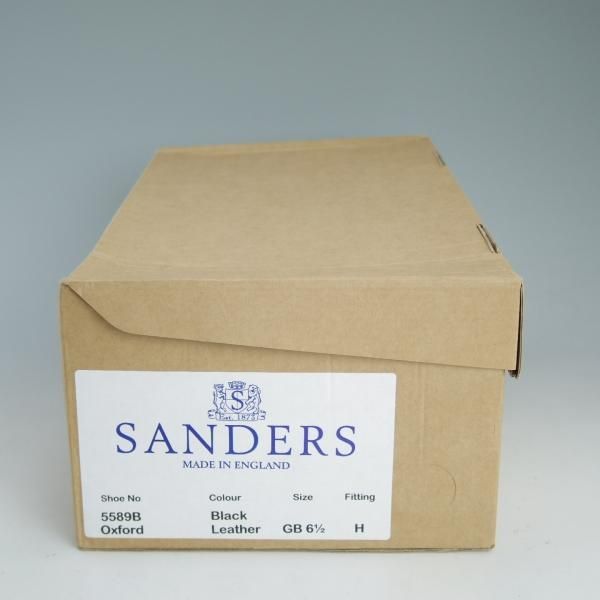 新品★(英)SANDERS/サンダース 6.5H【貴重★Oxford/ストレートチップ】5589B/ポリッシュレザー/黒/メンズ/SANDERS★d459
