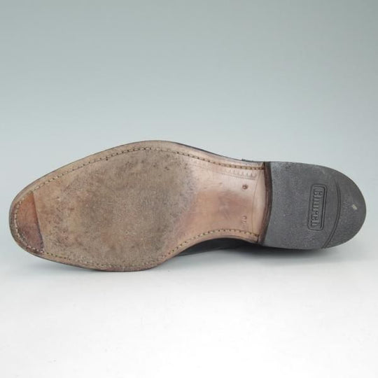 極上★チャーチ 70G/UK7【貴重★旧チャーチ/73ラスト/ブックバインダーカーフ】3都市ロゴ/セミブローグ/黒/メンズ/Church's★d460