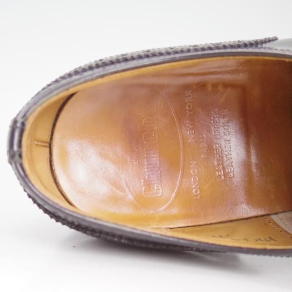 極上★チャーチ 70G/UK7【貴重★旧チャーチ/73ラスト/ブックバインダーカーフ】3都市ロゴ/セミブローグ/黒/メンズ/Church's★d460