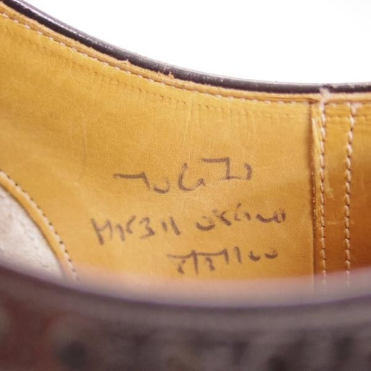 極上★チャーチ 70G/UK7【貴重★旧チャーチ/73ラスト/ブックバインダーカーフ】3都市ロゴ/セミブローグ/黒/メンズ/Church's★d460