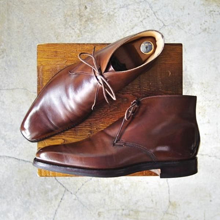 極上★クロケット&ジョーンズ 6.5E【★ダイナイトソール仕様/TETBURY】348ラスト/チャッカブーツ/茶/メンズ/Crockett&Jones★d461