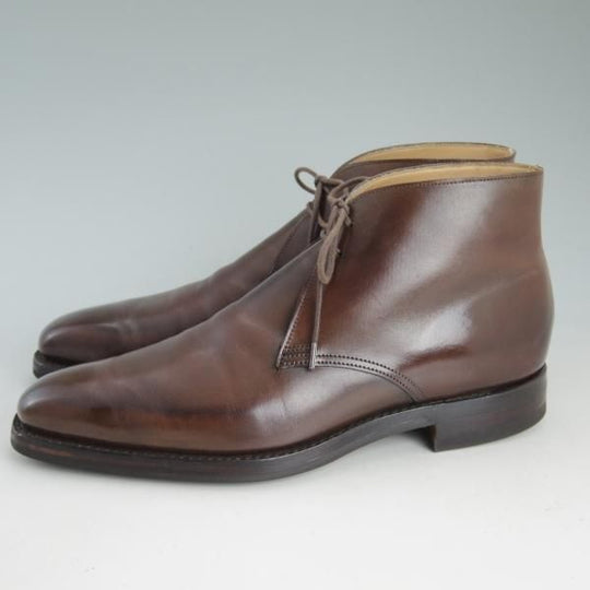 極上★クロケット&ジョーンズ 6.5E【★ダイナイトソール仕様/TETBURY】348ラスト/チャッカブーツ/茶/メンズ/Crockett&Jones★d461