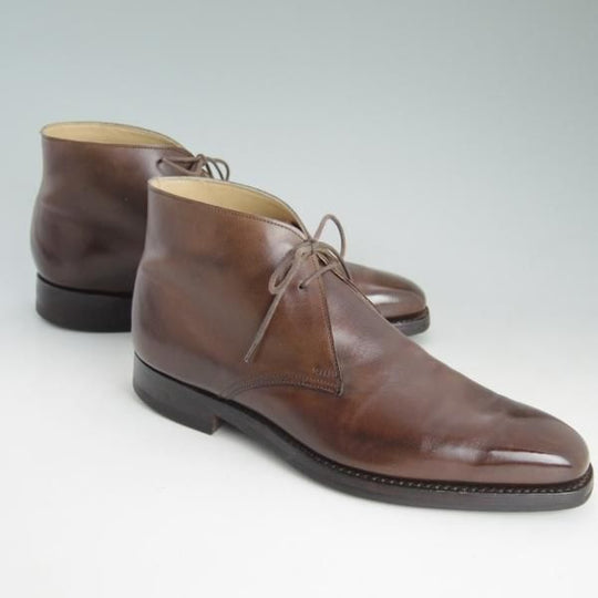 極上★クロケット&ジョーンズ 6.5E【★ダイナイトソール仕様/TETBURY】348ラスト/チャッカブーツ/茶/メンズ/Crockett&Jones★d461