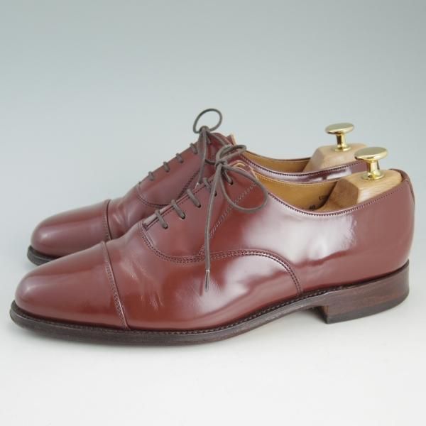 美品★(英)アルフレッドサージェント 7FX【★ストレートチップ/EDMONTON】ポリッシュレザー/茶/メンズ/サージェント/Alfred Sargent★d462