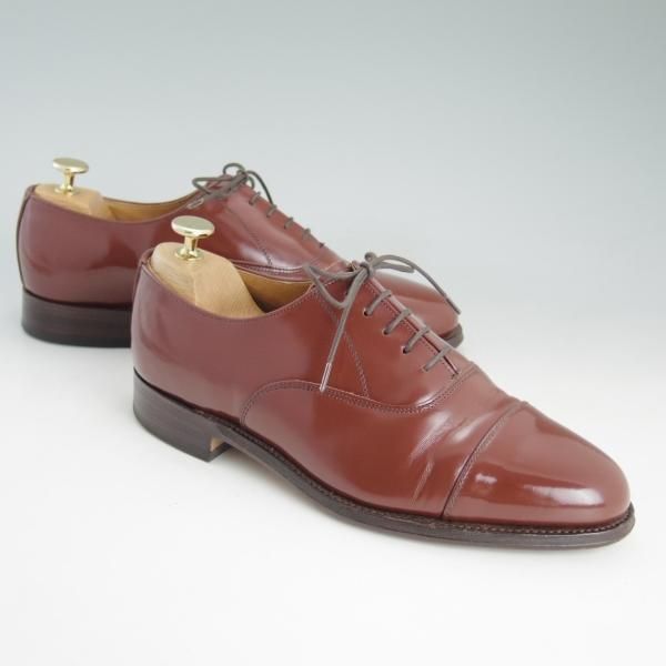 美品★(英)アルフレッドサージェント 7FX【★ストレートチップ/EDMONTON】ポリッシュレザー/茶/メンズ/サージェント/Alfred Sargent★d462