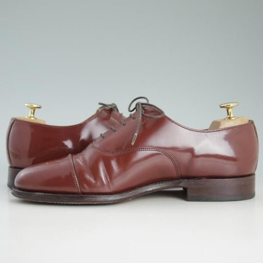 美品★(英)アルフレッドサージェント 7FX【★ストレートチップ/EDMONTON】ポリッシュレザー/茶/メンズ/サージェント/Alfred Sargent★d462