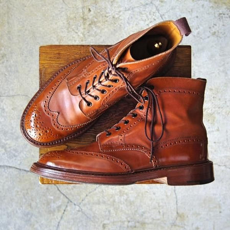 ★トリッカーズ SIZE 8.5【★マロンアンティーク/MALTON/モールトン】2508/茶/カントリーブーツ/カーフ/茶/メンズ/Tricker's★d464