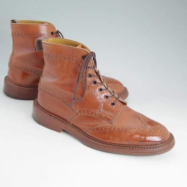 ★トリッカーズ SIZE 8.5【★マロンアンティーク/MALTON/モールトン】2508/茶/カントリーブーツ/カーフ/茶/メンズ/Tricker's★d464
