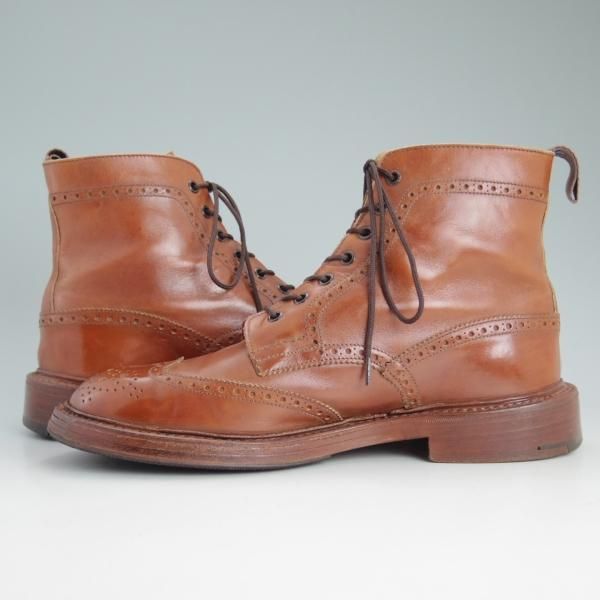 ★トリッカーズ SIZE 8.5【★マロンアンティーク/MALTON/モールトン】2508/茶/カントリーブーツ/カーフ/茶/メンズ/Tricker's★d464