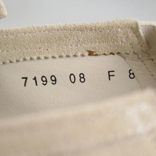 未使用★(伊)サントーニ SIZE 8【★スリッポン/ローファー/シングルモンク/キルト】スエード/アイボリー/メンズ/Santoni★d466