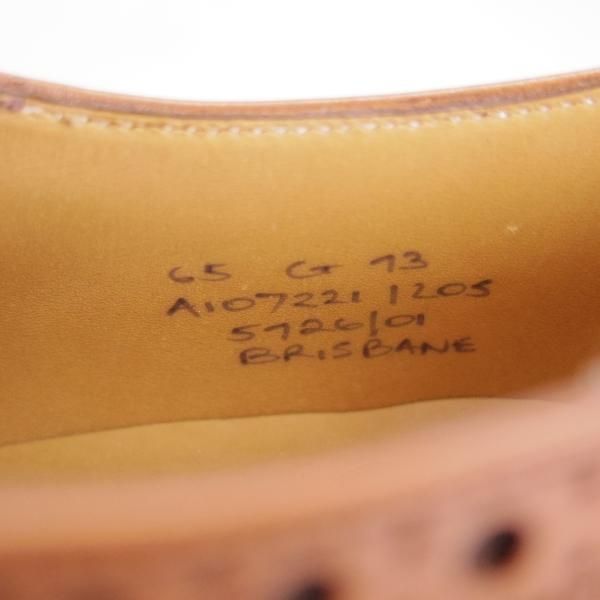 新品★チャーチ 65G/UK6.5【貴重★73ラスト/バーウッド似寄り】BRISBANE/フルブローグ/カーフ/茶/メンズ/Church's★d473