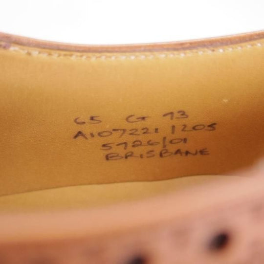 新品★チャーチ 65G/UK6.5【貴重★73ラスト/バーウッド似寄り】BRISBANE/フルブローグ/カーフ/茶/メンズ/Church's★d473