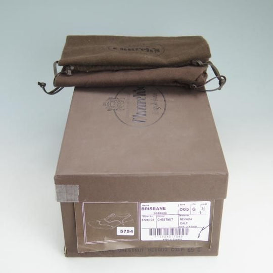 新品★チャーチ 65G/UK6.5【貴重★73ラスト/バーウッド似寄り】BRISBANE/フルブローグ/カーフ/茶/メンズ/Church's★d473