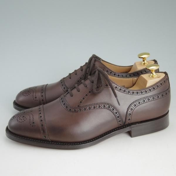 新品★チャーチ 65G/UK6.5【貴重★73ラスト/ディプロマット/DIPLOMAT】セミブローグ/4都市ロゴ/ネバダカーフ/濃茶/メンズ/Church's★d474