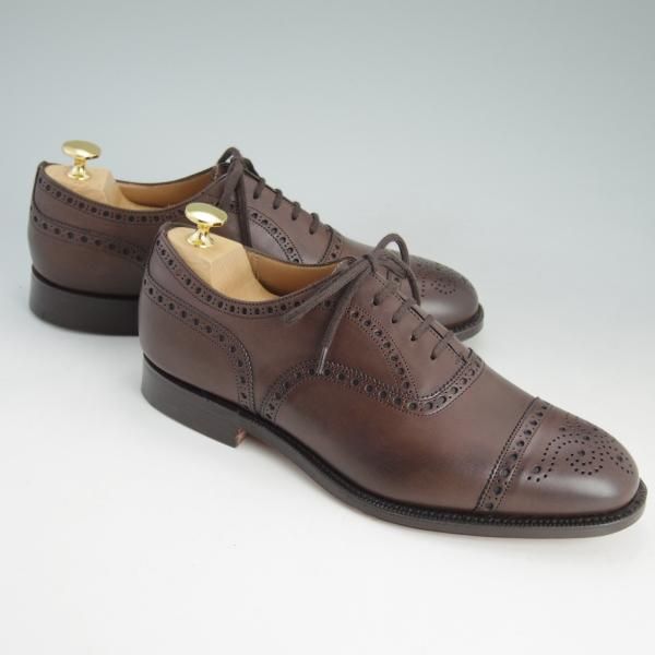 新品★チャーチ 65G/UK6.5【貴重★73ラスト/ディプロマット/DIPLOMAT】セミブローグ/4都市ロゴ/ネバダカーフ/濃茶/メンズ/Church's★d474