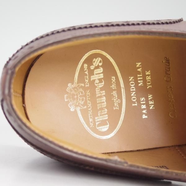新品★チャーチ 65G/UK6.5【貴重★73ラスト/ディプロマット/DIPLOMAT】セミブローグ/4都市ロゴ/ネバダカーフ/濃茶/メンズ/Church's★d474