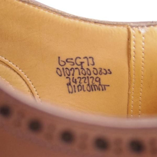 新品★チャーチ 65G/UK6.5【貴重★73ラスト/ディプロマット/DIPLOMAT】セミブローグ/4都市ロゴ/ネバダカーフ/濃茶/メンズ/Church's★d474