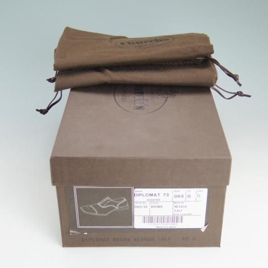 新品★チャーチ 65G/UK6.5【貴重★73ラスト/ディプロマット/DIPLOMAT】セミブローグ/4都市ロゴ/ネバダカーフ/濃茶/メンズ/Church's★d474