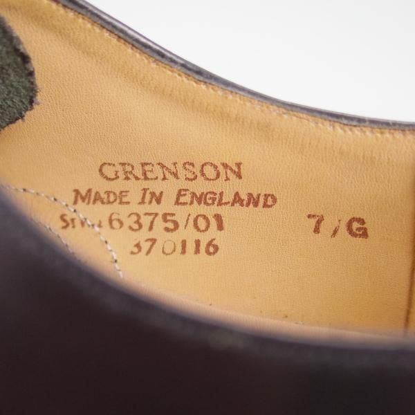 新品★(英)グレンソン 7G【貴重★デッドストック品/EDINBURGH/セミブローグ】6375-01/ポリッシュレザー/黒/メンズ/GRENSON★d477