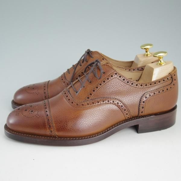 新品★(英)Loake/ローク 6.5G【貴重★デッドストック品/TWEED2/セミブローグ】026ラスト/グレインレザー/茶/メンズ★d478