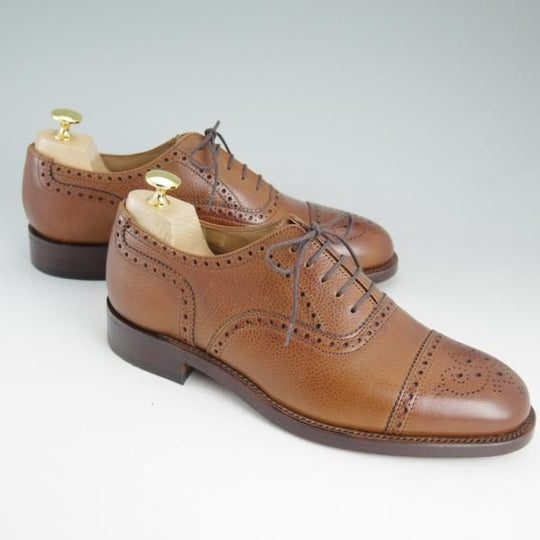 新品★(英)Loake/ローク 6.5G【貴重★デッドストック品/TWEED2/セミブローグ】026ラスト/グレインレザー/茶/メンズ★d478