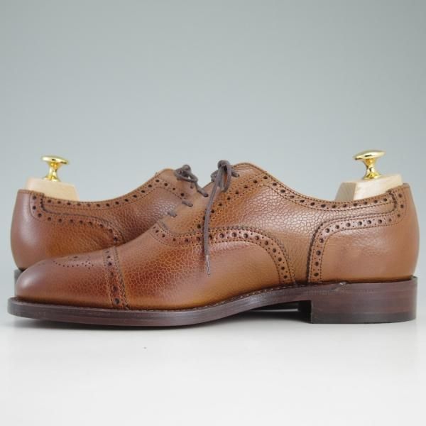 新品★(英)Loake/ローク 6.5G【貴重★デッドストック品/TWEED2/セミブローグ】026ラスト/グレインレザー/茶/メンズ★d478