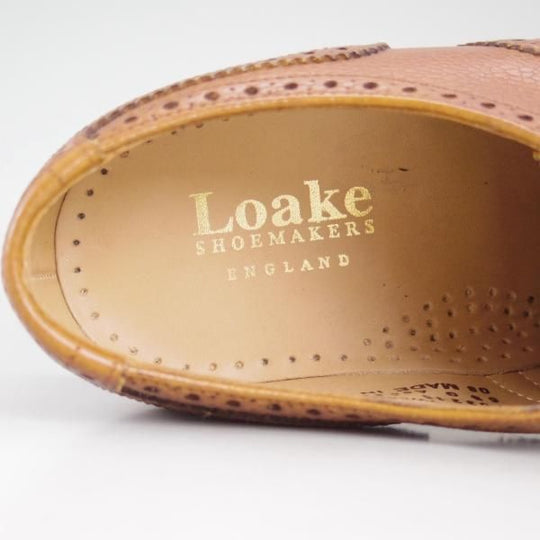 新品★(英)Loake/ローク 6.5G【貴重★デッドストック品/TWEED2/セミブローグ】026ラスト/グレインレザー/茶/メンズ★d478