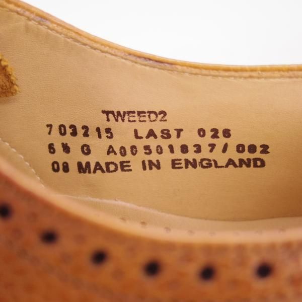 新品★(英)Loake/ローク 6.5G【貴重★デッドストック品/TWEED2/セミブローグ】026ラスト/グレインレザー/茶/メンズ★d478