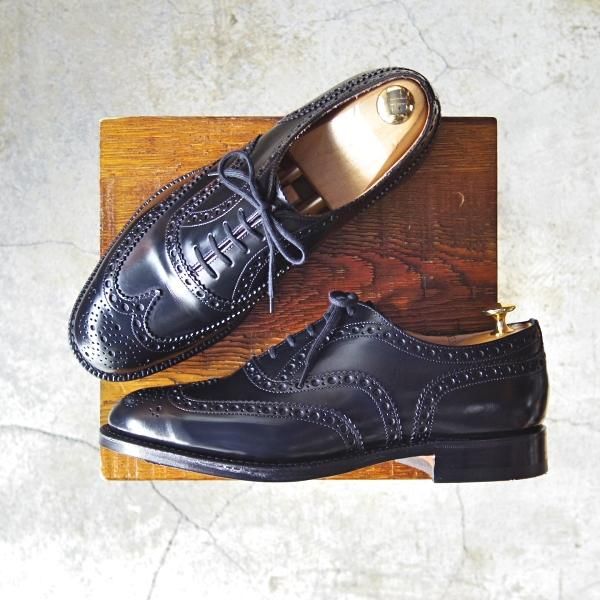 未使用★チャーチ 70F/UK7【★バーウッド/BURWOOD】81ラスト/ポリッシュドバインダーカーフ/5都市ロゴ/フルブローグ/メンズ/Church's★d479