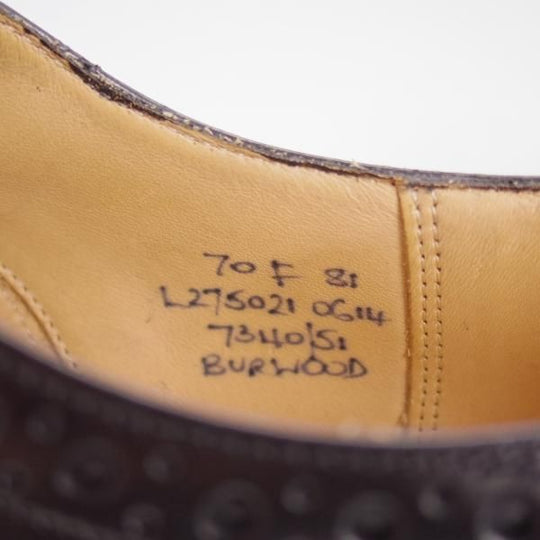 未使用★チャーチ 70F/UK7【★バーウッド/BURWOOD】81ラスト/ポリッシュドバインダーカーフ/5都市ロゴ/フルブローグ/メンズ/Church's★d479