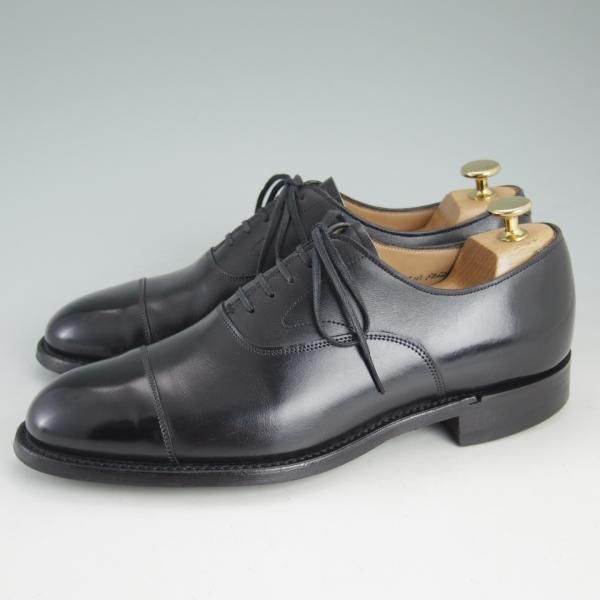 極美品★(英)チーニー 6.5F【ダイナイトソール仕様★アルフレッド/ALFRED】125ラスト/ストレートチップ/カーフ/黒/メンズ/CHEANY★d480