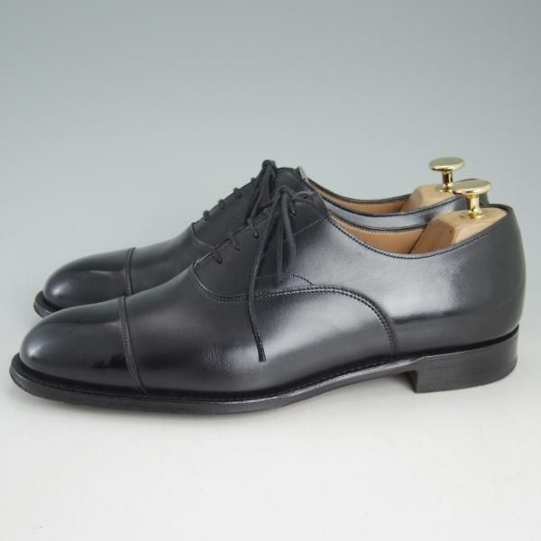 極美品★(英)チーニー7F【定価￥74,520-★アルフレッド/ALFRED】125ラスト/ストレートチップ/カーフ/黒/メンズ/CHEANEY★d481