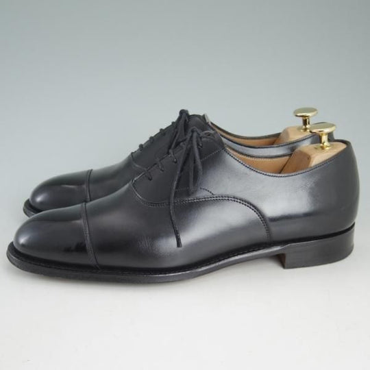 極美品★(英)チーニー7F【定価￥74,520-★アルフレッド/ALFRED】125ラスト/ストレートチップ/カーフ/黒/メンズ/CHEANEY★d481
