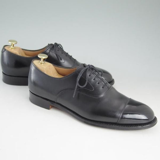極美品★(英)チーニー7F【定価￥74,520-★アルフレッド/ALFRED】125ラスト/ストレートチップ/カーフ/黒/メンズ/CHEANEY★d481