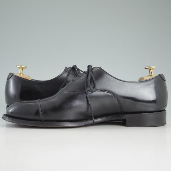 極美品★(英)チーニー7F【定価￥74,520-★アルフレッド/ALFRED】125ラスト/ストレートチップ/カーフ/黒/メンズ/CHEANEY★d481