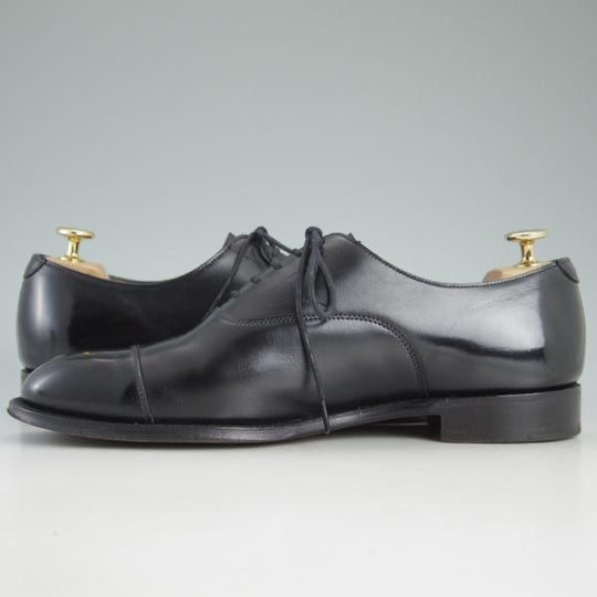 極美品★(英)チーニー7F【定価￥74,520-★アルフレッド/ALFRED】125ラスト/ストレートチップ/カーフ/黒/メンズ/CHEANEY★d481